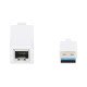 Manhattan Adaptateur réseau Gigabit USB-A, 10/100/1000 Mbit/s, 5 Gbit/s (USB 3.2 Gen 1 / USB 3.0), RJ45, blanc, garantie 3 ans, équivalent à USB31000SW