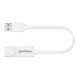 Manhattan Adaptateur réseau Gigabit USB-A, 10/100/1000 Mbit/s, 5 Gbit/s (USB 3.2 Gen 1 / USB 3.0), RJ45, blanc, garantie 3 ans, équivalent à USB31000SW