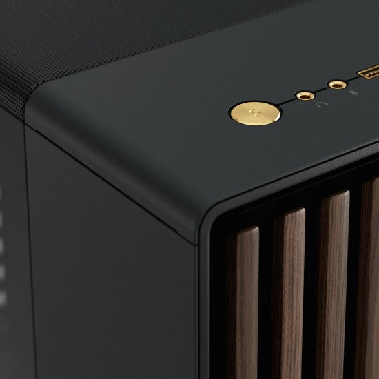 Fractal Design FD-C-NOR1X-02 unité centrale Midi Tower Noir, Charbon de bois