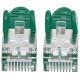 Intellinet Câble patch réseau Cat6A, 0,5 m, vert, cuivre, S/FTP, LSOH/LSZH, PVC, RJ45, contacts plaqués or, anti-accroc, avec manchon, garantie à vie