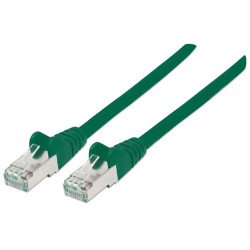Intellinet Câble patch réseau Cat6A, 0,5 m, vert, cuivre, S/FTP, LSOH/LSZH, PVC, RJ45, contacts plaqués or, anti-accroc, avec manchon, garantie à vie