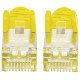 Intellinet Câble patch réseau Cat6A, 0,5 m, jaune, cuivre, S/FTP, LSOH/LSZH, PVC, RJ45, contacts plaqués or, anti-accroc, avec manchon, garantie à vie