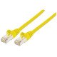 Intellinet Câble patch réseau Cat6A, 0,5 m, jaune, cuivre, S/FTP, LSOH/LSZH, PVC, RJ45, contacts plaqués or, anti-accroc, avec manchon, garantie à vie