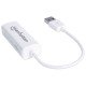 Manhattan Adaptateur Fast Ethernet USB-A, réseau 10/100 Mbit/s, 480 Mbit/s (USB 2.0), RJ45, blanc, garantie 3 ans