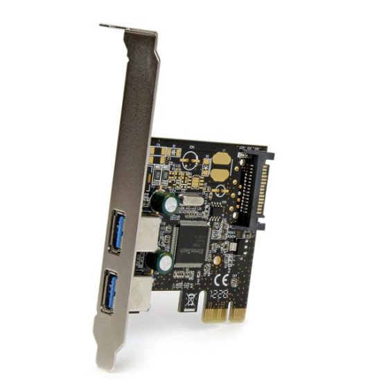 StarTech.com Carte Contrôleur PCI Express (PCI-E) vers Hub Interne 2 ports USB 3.0 - Alimentation SATA