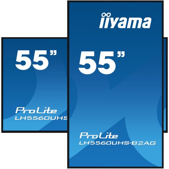 iiyama LH5560UHS-B2AG Écran d'affichage dynamique Carte A numérique 139,7 cm (55") LED Wifi 500 cd/m² 4K Ultra HD Noir Intégré dans le processeur Android 11 24/7 iiyama LH5560UHS-B2AG Écran d'affichage dynamique Carte A numérique 139,7 cm (55") LED Wifi 500 cd/m² 4K Ultra HD Noir Intégré dans le processeur Android 11 24/7