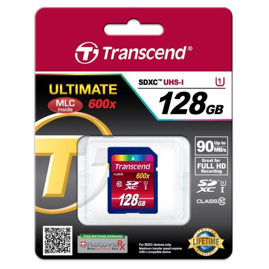 Transcend TS128GSDXC10U1 mémoire flash 128 Go SDXC MLC Classe 10