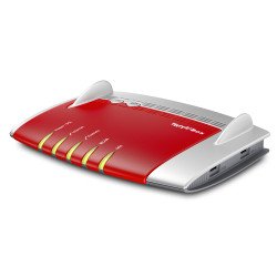AVM FRITZ!Box 7490 routeur sans fil Gigabit Ethernet Bi-bande (2,4 GHz / 5 GHz) 3G Rouge, Argent