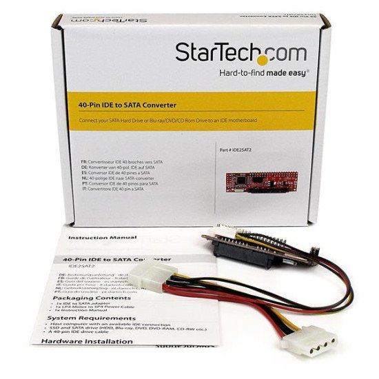 StarTech.com Adaptateur IDE 40 pin PATA vers SATA pour Disque Dur / SSD 2.5