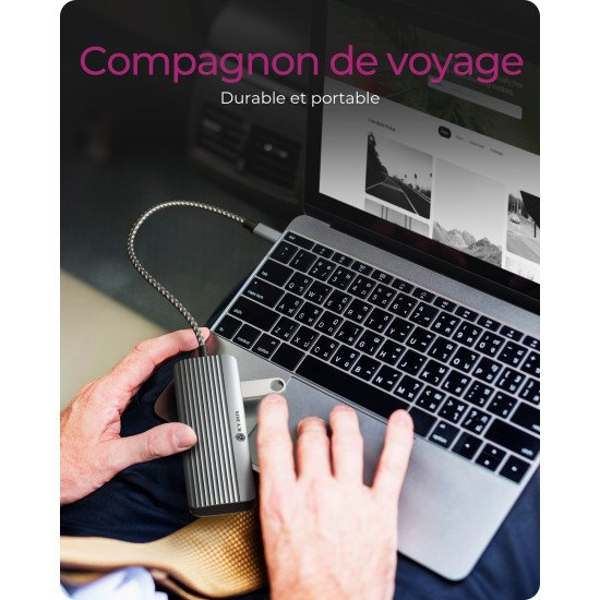 ICY BOX IB-DK4022a-CPD Avec fil USB 3.2 Gen 1 (3.1 Gen 1) Type-C Aluminium, Argent