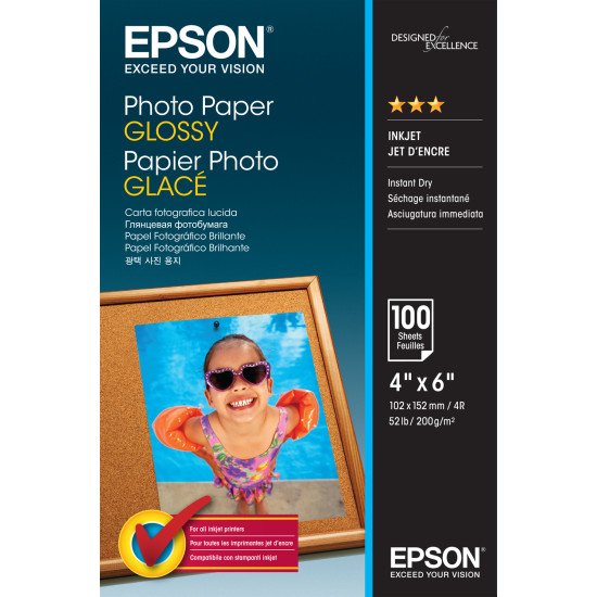 Epson Photo Paper Glossy - 10x15cm - 100 Feuilles