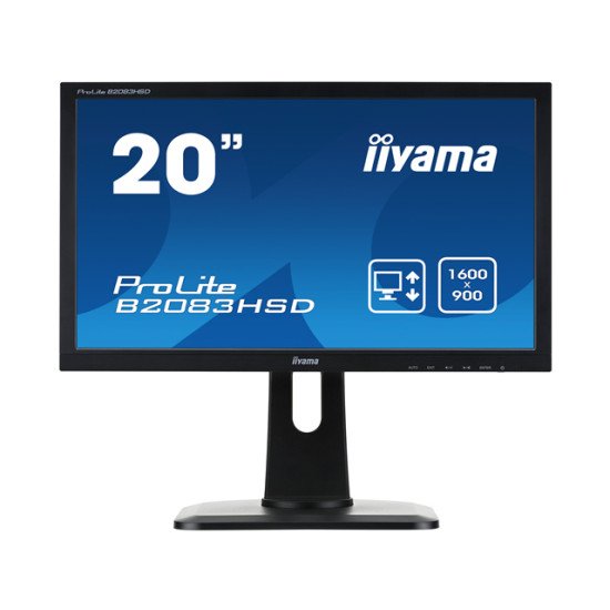 iiyama ProLite B2083HSD-B1 LED écran PC 20" 1600 x 900 pixels HD+ Noir iiyama ProLite B2083HSD-B1 LED écran PC 20" 1600 x 900 pixels HD+ Noir