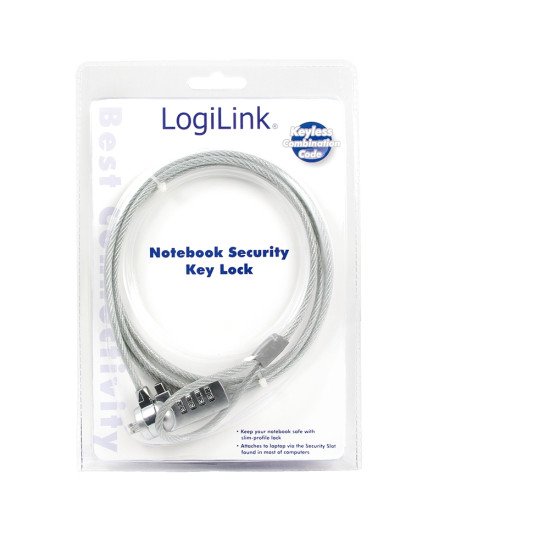 LogiLink Notebook Security Lock w/ Combination câble antivol 1,5 m