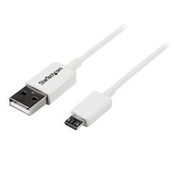 StarTech.com Câble Micro USB 1 m - A vers Micro B - Blanc StarTech.com Câble Micro USB 1 m - A vers Micro B - Blanc