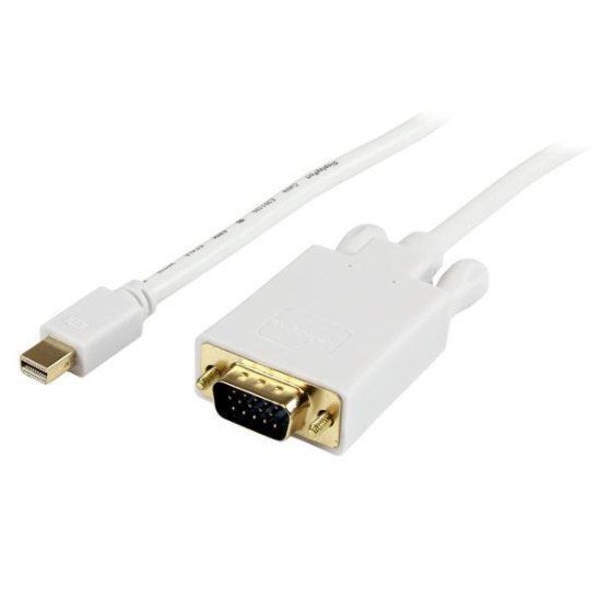 StarTech.com Adaptateur Mini DisplayPort vers VGA - Câble Display Port Mâle VGA Mâle 1920x1200 - Blanc 3m