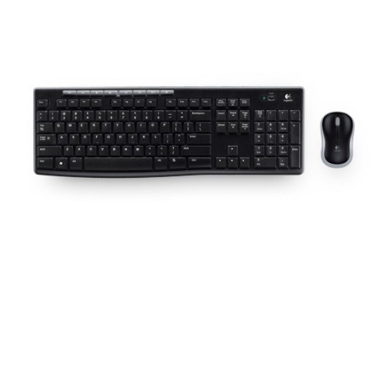 Logitech MK270 clavier RF sans fil QWERTY Tchèque, Poli, Turc Noir, Argent