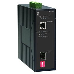 LevelOne IEC-2000 convertisseur de support réseau 1000 Mbit/s Noir