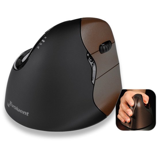 Evoluent VerticalMouse 4 souris Droitier RF sans fil Optique