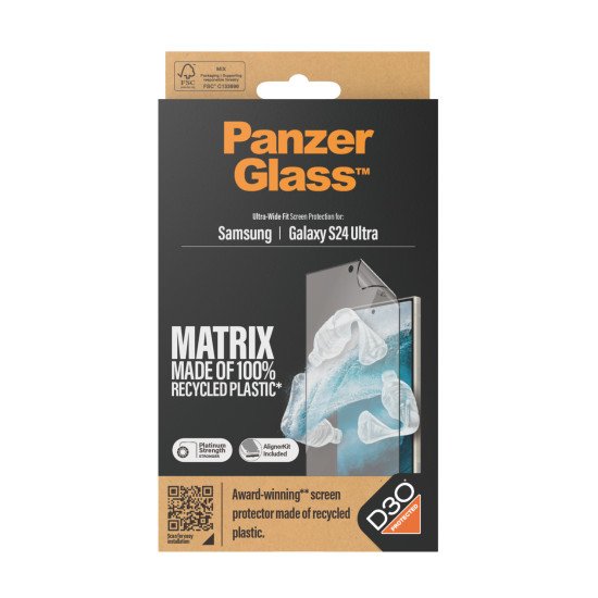 PanzerGlass Ultra Wide Fit D3O PET-Folie Protection d'écran transparent Samsung 1 pièce(s)