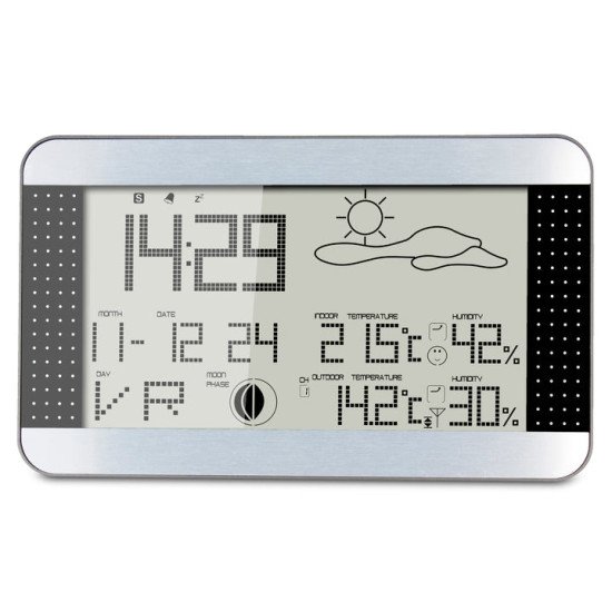 Alecto WS-1700 Noir, Argent LCD Batterie