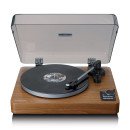 Lenco LBTA-165WD Tourne-disque entraîné par courroie Noir, Bois Automatique