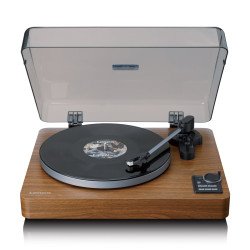 Lenco LBTA-165WD Tourne-disque entraîné par courroie Noir, Bois Automatique