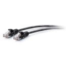 C2G Câble de raccordement Ethernet fin Cat6a non blindé (UTP) avec protection anti-accrochage de 2,1 m - Noir