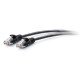 C2G Câble de raccordement Ethernet fin Cat6a non blindé (UTP) avec protection anti-accrochage de 2,1 m - Noir