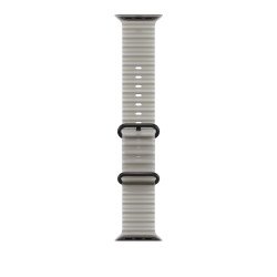 Apple Bracelet Océan gris translucide 49 mm - Finition titane noir
