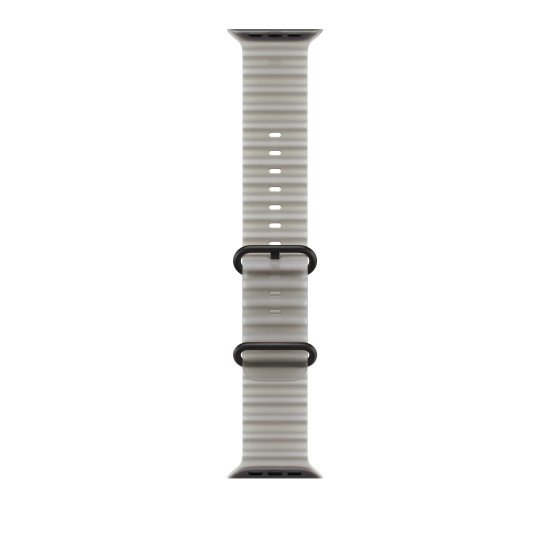 Apple Bracelet Océan gris translucide 49 mm - Finition titane noir