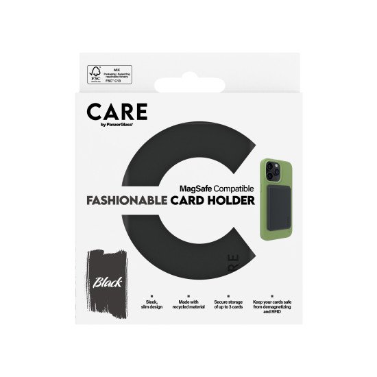 PanzerGlass CARE by ® Fashionable Card Holder Black iPhone coque de protection pour téléphones portables Housse Transparent PanzerGlass CARE by ® Fashionable Card Holder Black iPhone coque de protection pour téléphones portables Housse Transparent