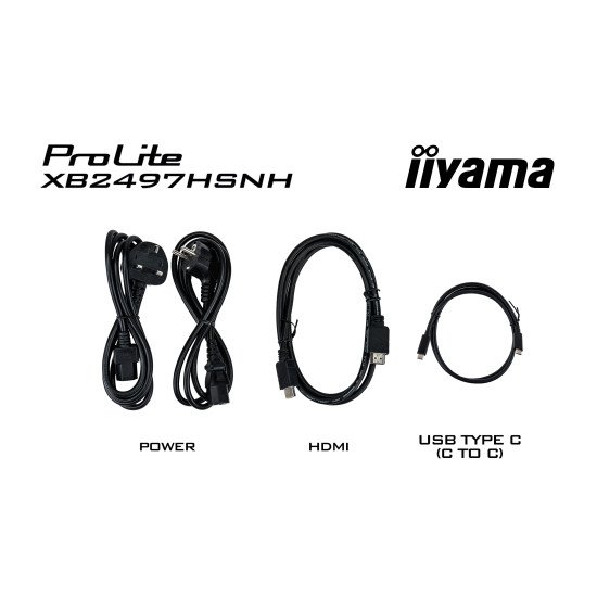 iiyama ProLite XB2497HSNH-B1 24IN IPS LCD 4MS 1920X1080 350CD/M2 HDMI/DP/USB 2 écran PC 60,5 cm (23.8") 1920 x 1080 pixels Full HD Noir