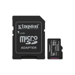 Kingston Technology 64GB microSDXC Canvas Select Plus Gen3 100MB/s A1 (Adaptateur SD inclus) Kingston Technology 64GB microSDXC Canvas Select Plus Gen3 100MB/s A1 (Adaptateur SD inclus)