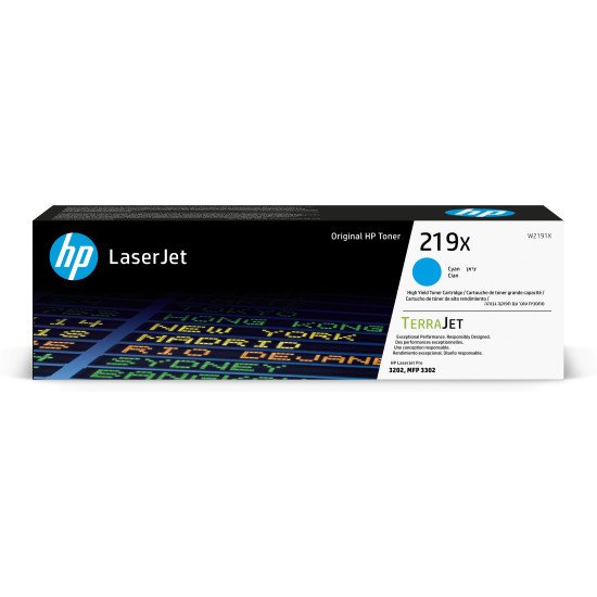 HP Toner cyan grande capacité LaserJet authentique 219X HP Toner cyan grande capacité LaserJet authentique 219X