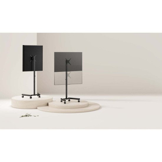 Manhattan Chariot pour TV/moniteurs, écrans 13"–42", Compatibilité VESA : de 75x75 à 200x200 mm (vérifiez les dimensions des quatre trous de fixation à l'arrière), charge max. 20 kg, 6 hauteurs, support