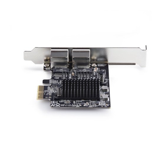 StarTech.com Carte Réseau PCIe Gigabit 5G à 2 Ports, Carte LAN PCI Express 5G/2,5G/1G/100M/10M, Realtek RTL8126, Windows et Linux, Conforme TAA