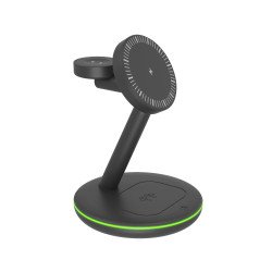 ICY BOX IB-SH102-CH Écouteurs, Smartphone, Smartwatch Noir Charge rapide Intérieure