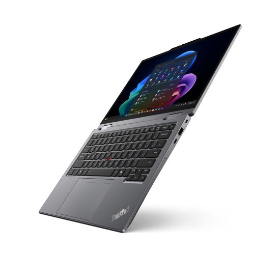 Lenovo ThinkPad X1 2-in-1 Gen 11 Aura Edition Copilot+ PC Intel Core Ultra 7 355 Hybride (2-en-1) 35,6 cm (14") Écran tactile WUXGA 32 Go LPDDR5x-SDRAM 1 To SSD Wi-Fi 7 (802.11be) Windows 11 Pro Belge Gris