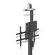 Manhattan Support sur roulettes pour TV/moniteurs, réglage hauteur par manivelle, écrans 37" à 65", Compatibilité VESA : de 200x200 à 600x400 mm (vérifiez les dimensions des quatre trous de fixation à l'arrière), charge max. 70 kg, hauteur 1120–
