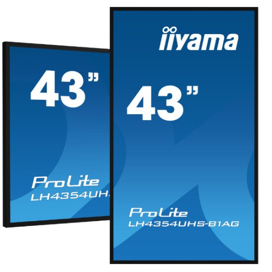 iiyama LH4375UHS-B1AG affichage de messages 108 cm (42.5") LCD 500 cd/m² 4K Ultra HD Intégré dans le processeur Android 8.0 18/7