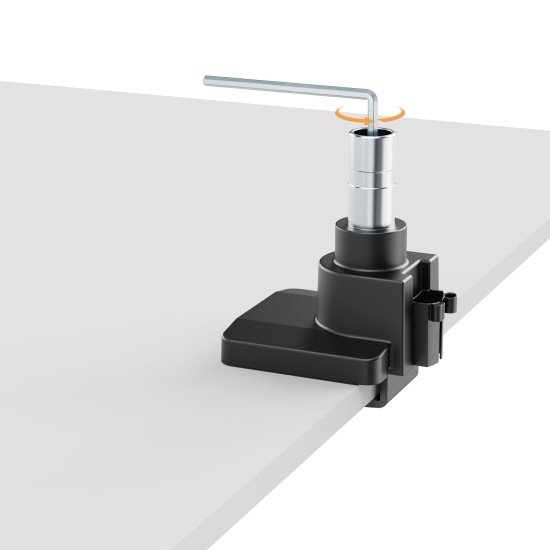 Manhattan Support de bureau pour TV/moniteurs (bras à vérin gaz à Bras articulé), écrans 13" à 42", fixation à l'arrière par pince ou passe-câble, Compatibilité VESA : de 75x75 à 200x200mm (vérifiez les dimensions des quatre trous de fixation à 