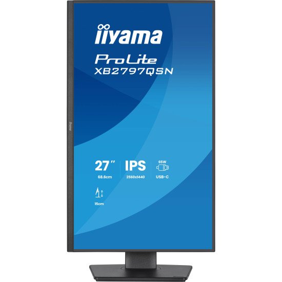 iiyama ProLite XB2797QSN-B1 écran PC 68,6 cm (27") 2560 x 1440 pixels Quad HD LCD Noir