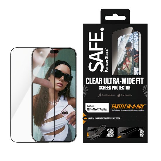 PanzerGlass OR_BE SAFE Apple New 2026 Pro Max UWF w. Fastfit in-a-box Protection d'écran transparent 1 pièce(s)