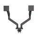 Manhattan Support de bureau double pour TV/moniteurs (bras à ressort à Bras articulé), écrans 13" à 45", fixation à l'arrière par pince ou passe-câble, Compatibilité VESA : 75x75 et 100x100 mm (vérifiez les dimensions des quatre trous de fixatio