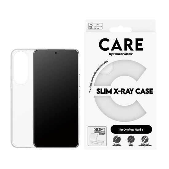 PanzerGlass CARE™ by ® X-Ray Case OnePlus Nord 5 coque de protection pour téléphones portables Housse Transparent