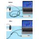 Manhattan Câble de charge USB-C vers USB-C double, répartiteur intelligent, 100 W, 2 m, charge deux appareils depuis un port USB-C PD, gaine tressée, noir, garantie 3 ans