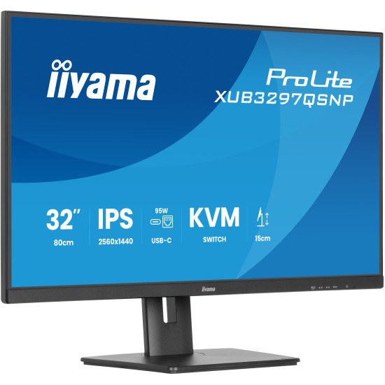 iiyama ProLite XUB3297QSNP-B1 écran PC 81,3 cm (32") 2560 x 1440 pixels 4K Ultra HD LED Noir iiyama ProLite XUB3297QSNP-B1 écran PC 81,3 cm (32") 2560 x 1440 pixels 4K Ultra HD LED Noir