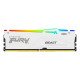 Kingston Technology FURY Beast 32GB DIMM 5200MT/s DDR5 CL40 Kit of 2 White RGB XMP module de mémoire