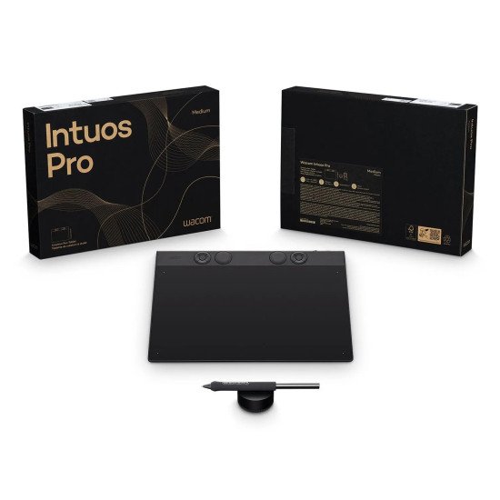 Wacom Intuos Pro Medium – 2025 tablette graphique Noir 263 x 148 mm USB/Bluetooth