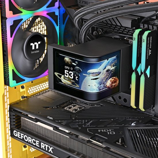 Thermaltake MAGCurve 360 Ultra AIO ARGB Fan Carte-mère Kit de refroidissement du liquide 12 cm Noir 1 pièce(s)